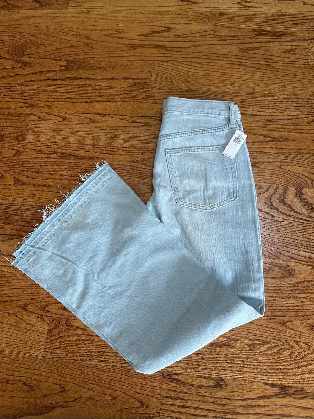 Light Wash High Rise Baggie Flare - Size 16